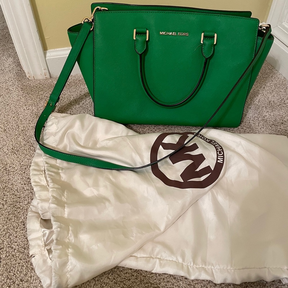 Michael Kors Selma Green Handbag